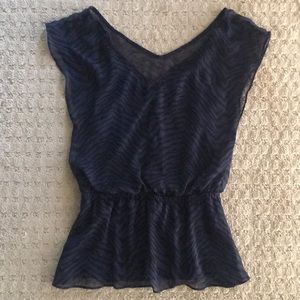 🦓 EXPRESS animal print peplum blouse, size XS